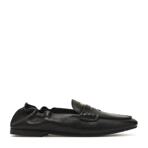 Newbury Flat Shoe BLACK LEATHER