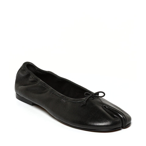 Carin Flat Shoe BLACK LEATHER