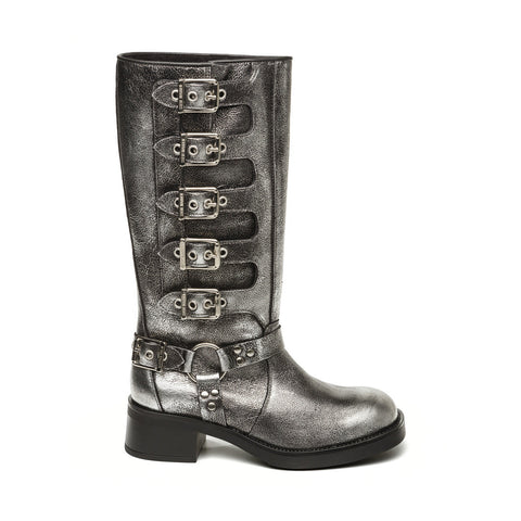 Battle Boot SILVER LEATHER