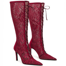 Maxine Boot WINE LACE