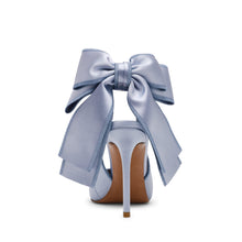 Teacup Pump BLUE SATIN