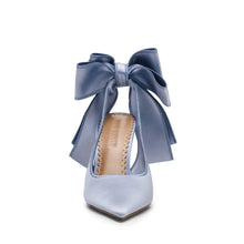 Teacup Pump BLUE SATIN