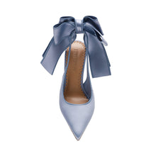 Teacup Pump BLUE SATIN