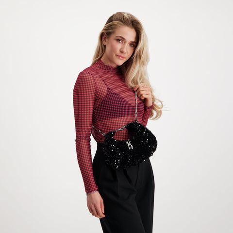 The Eliza Mesh Top PINK GLO